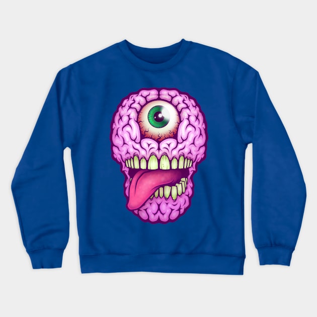 Cyclops Brain Crewneck Sweatshirt by HETCH666